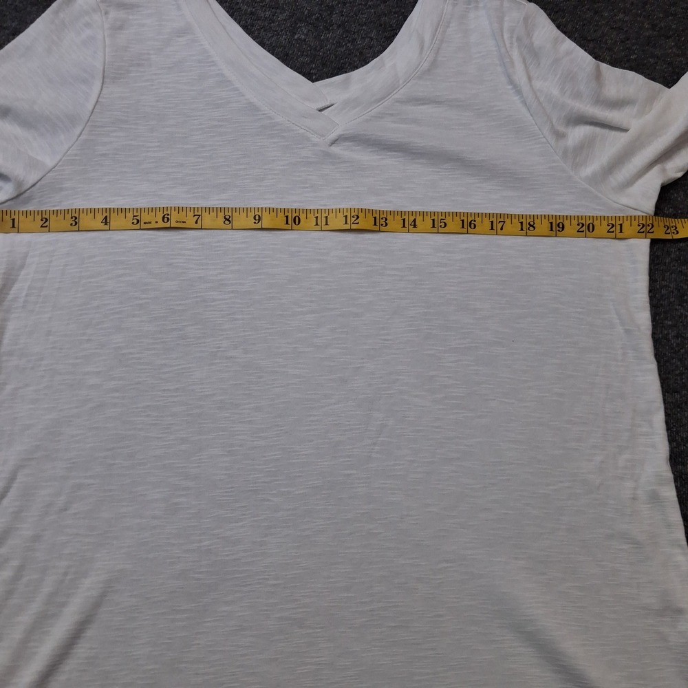 J. Jill White Pima Double-V Tunic Top 100% Pima Cotton Slub Knit Large
2⁰poll - Picture 4 of 14
